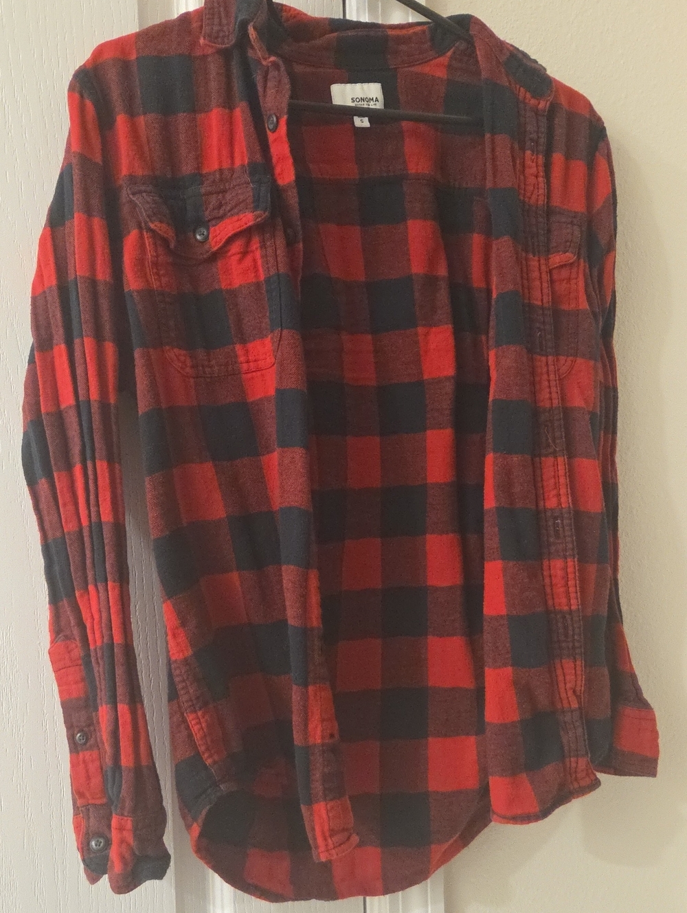 Sonoma Red & Black Plaid Button-Down Shirt
